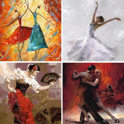 dancers paint by numbers