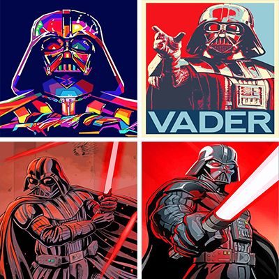 Darth Vader Paint by numbers
