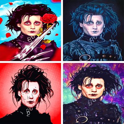 Edward Scissohands paint by numbers