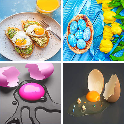 eggs paint by numbers
