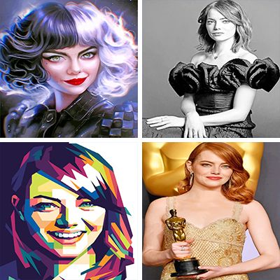 emma stone paint by numbers