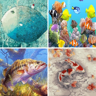 fish paint by numbers