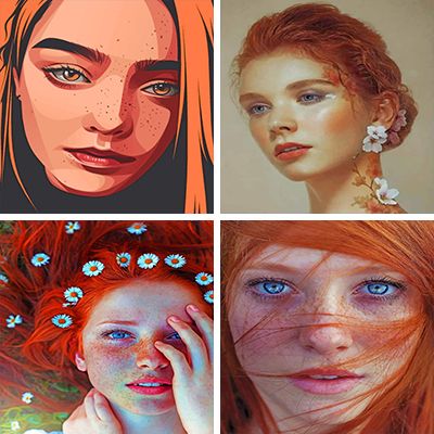 gingers paint by numbers