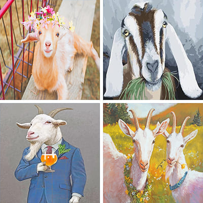 goats paint by numbers