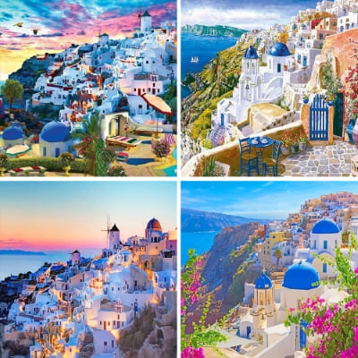 greece paint by numbers