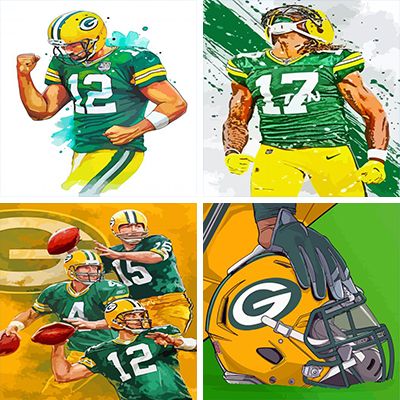 Green Bay Packers paint by numbers