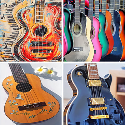 guitars paint by numbers