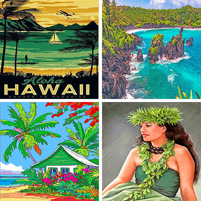 hawaii paint by numbers