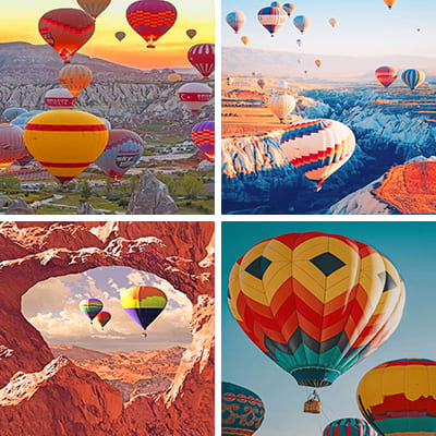hot air balloons paint by numbers