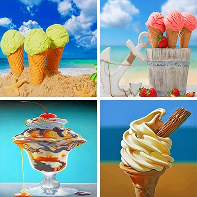 Ice Creams paint by numbers