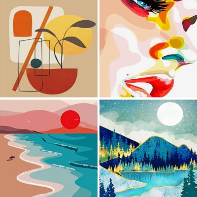 Illustrations paint by numbers