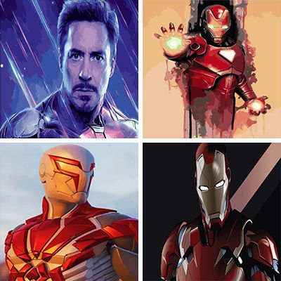 Iron man paint by numbers