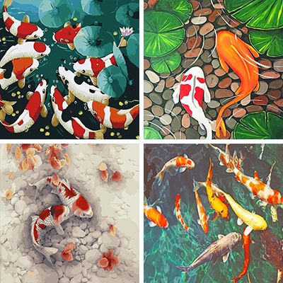 koi paint by numbers