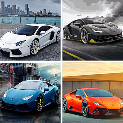 lamborghini paint by numbers