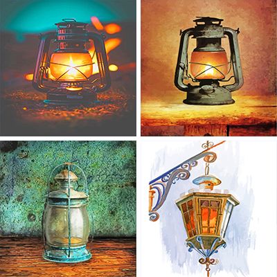 Lanterns paint by numbers