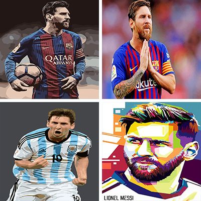 Lionel messi paint by numbers