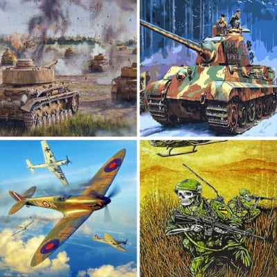 military paint by numbers