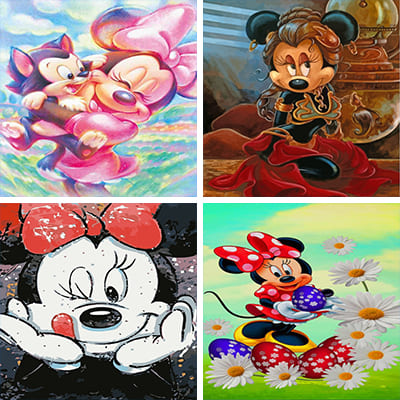 minnie mouse paint by numbers