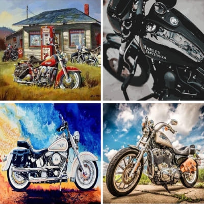 Motorcycles paint by numbers