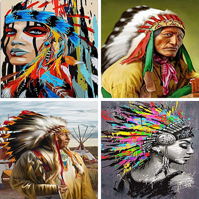 natives paint by numbers