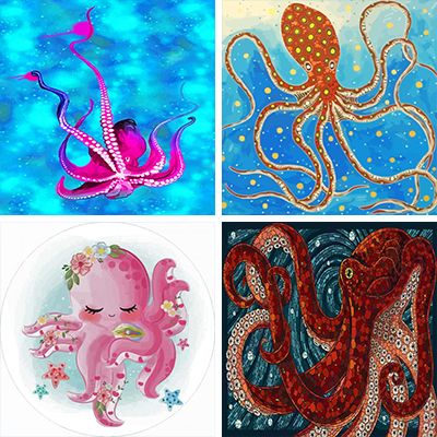 Octopus paint by numbers
