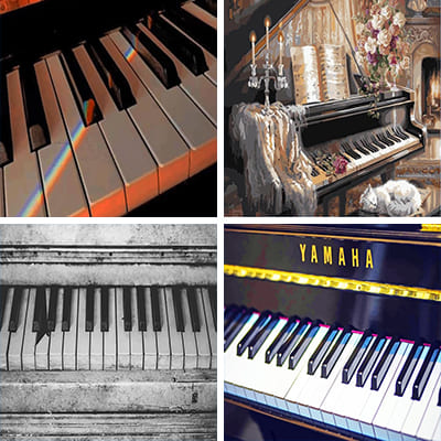 Pianos paint by numbers