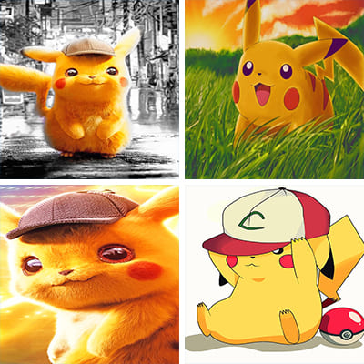 pikachu paint by numbers