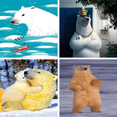 polar bears paint by numbers