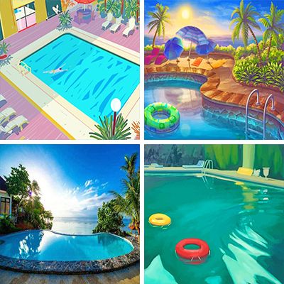 Pools paint by Numbers