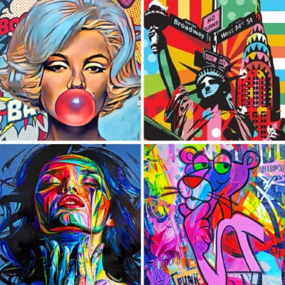 pop art paint by numbers