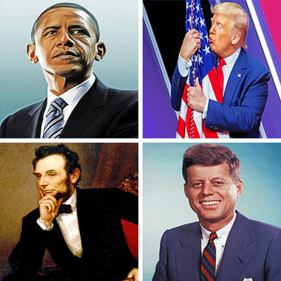 presidents paint by numbers