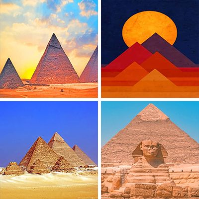 pyramids paint by numbers