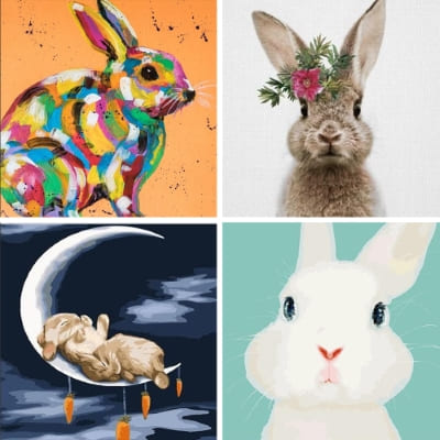 rabbits paint by numbers