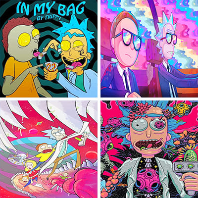 rick and morty paint by numbers