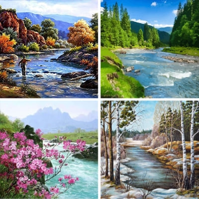 rivers paint by numbers