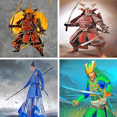 samurai paint by numbers