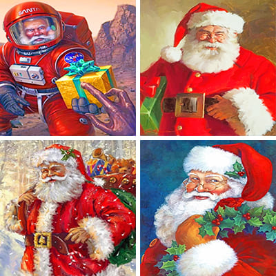 santa claus paint by numbers