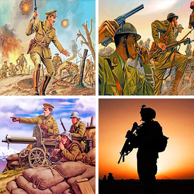 soldiers paint by numbers