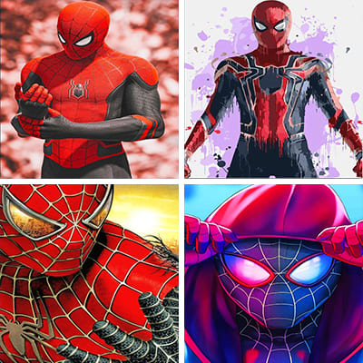 spider man paint by numbers