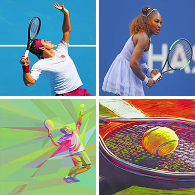 tennis paint by numbers