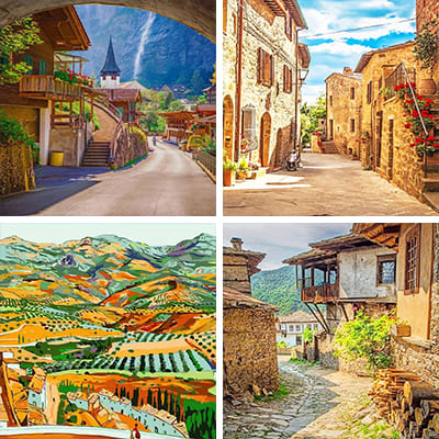 villages paint by numbers