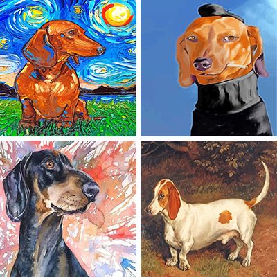 Winnie Dogs paint by numbers