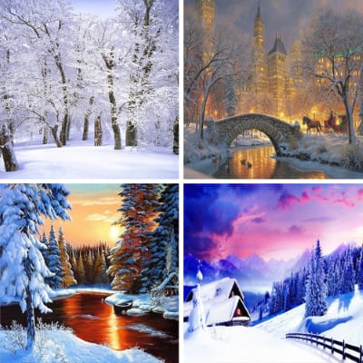 Winter Scene paint by numbers