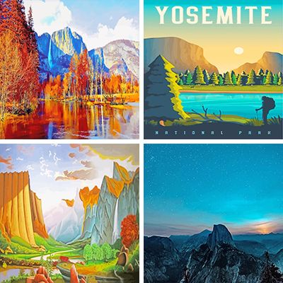 yosemite paint by numbers