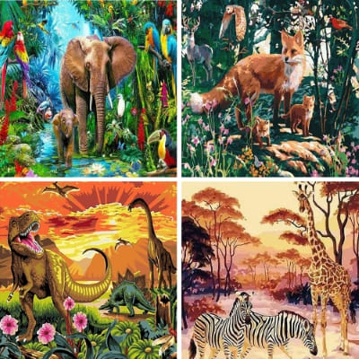 zoo paint by numbers