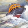 Abstract Rnli Lifeboat paint by numbers