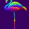 Colorful Abstract Flamingo paint by numbers