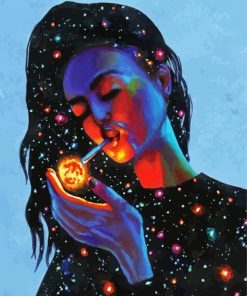 Universe Girl Smoking paint by numbers