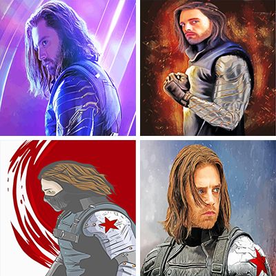 bucky barnes paint by numbers