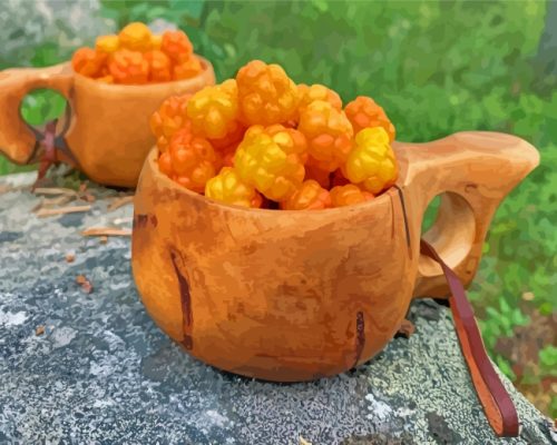 Cloudberries In Lapland  paint by numbers